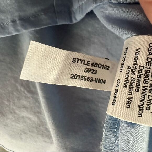 J. Crew Blue Eyelet-Trim Button-Up Shirt Size XS Cottagecore Prairie Feminine - Picture 11 of 15